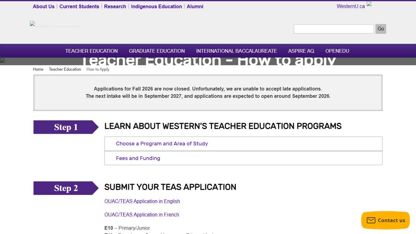 How to Apply - Faculty of Education - Western University